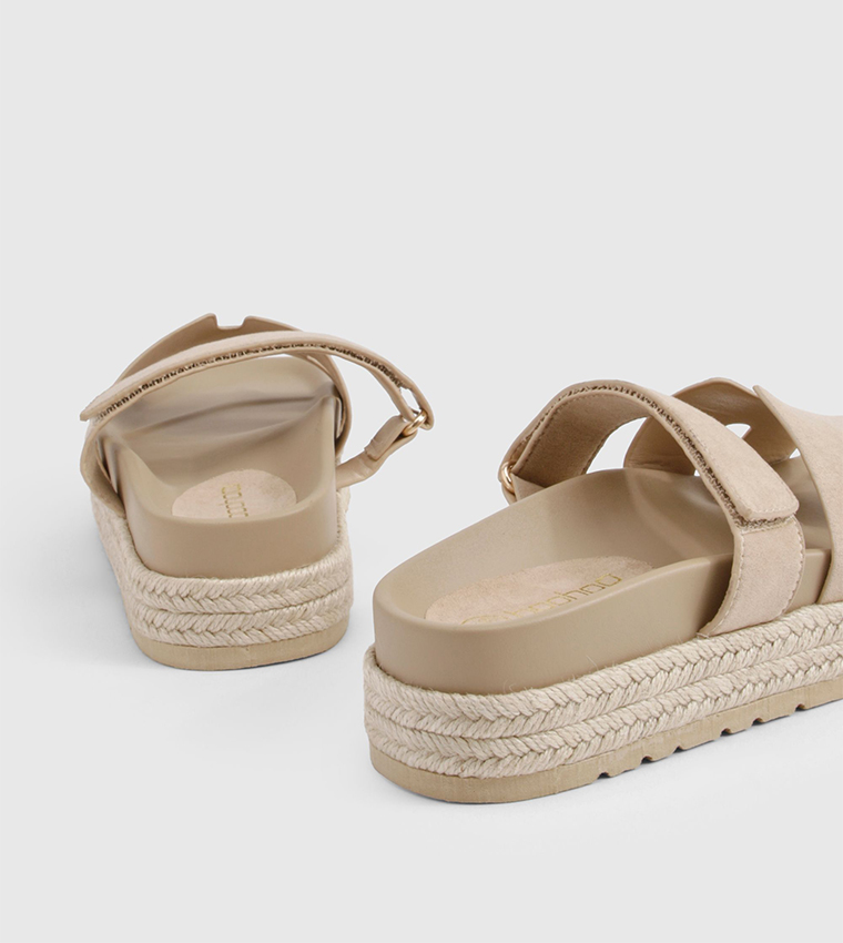 Faux Suede Platform Sandals