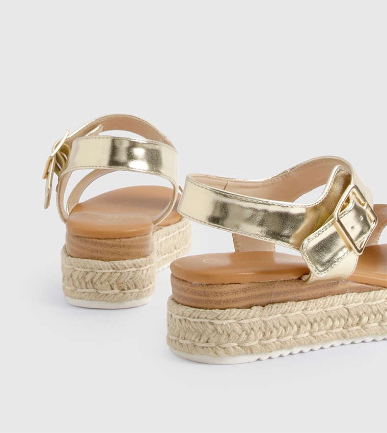 Buckle 2 Part Platform Sandals