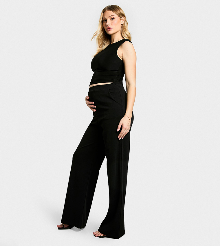 Maternity Tailored Wide Leg Trousers