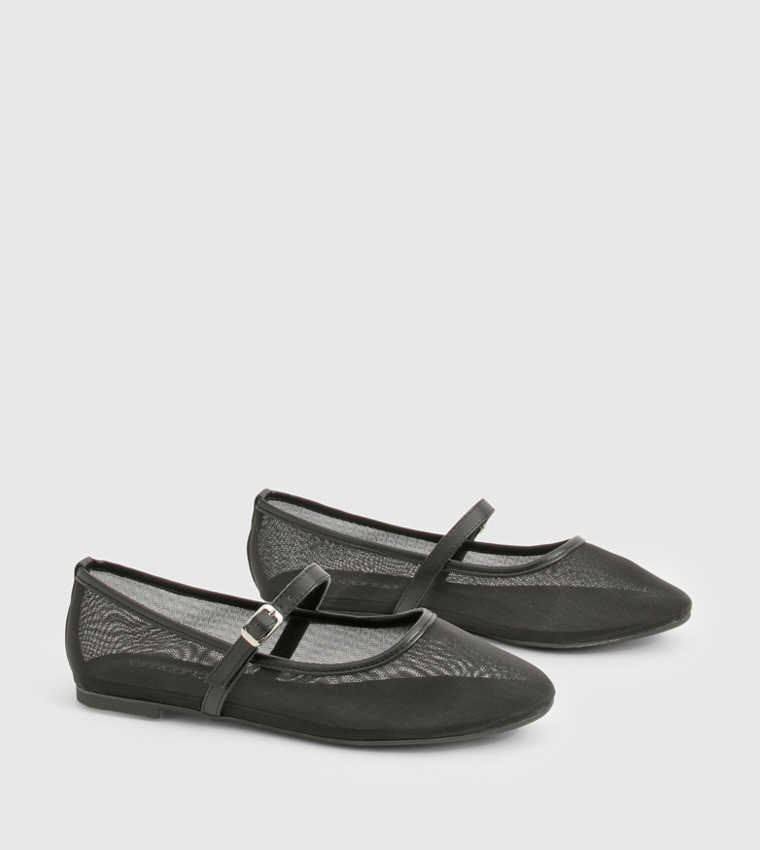 Mesh Strap Detail Mary Janes