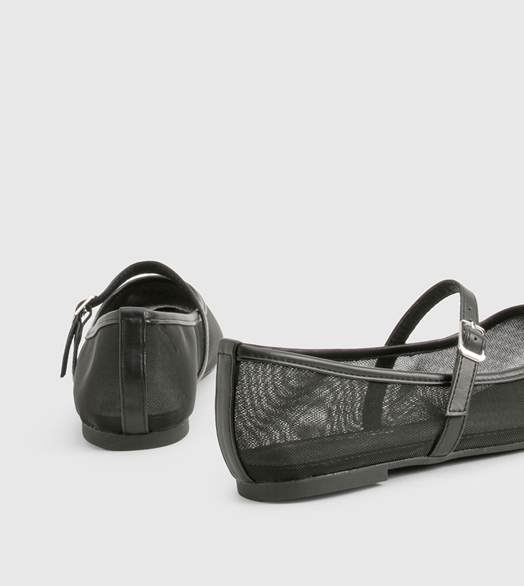 Mesh Strap Detail Mary Janes