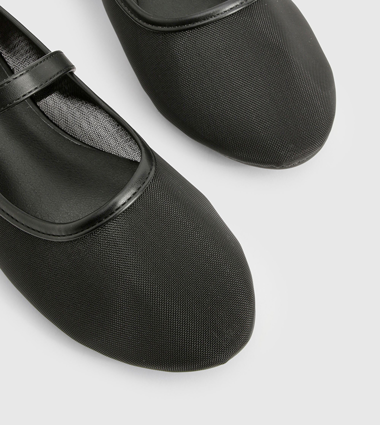 Mesh Strap Detail Mary Janes