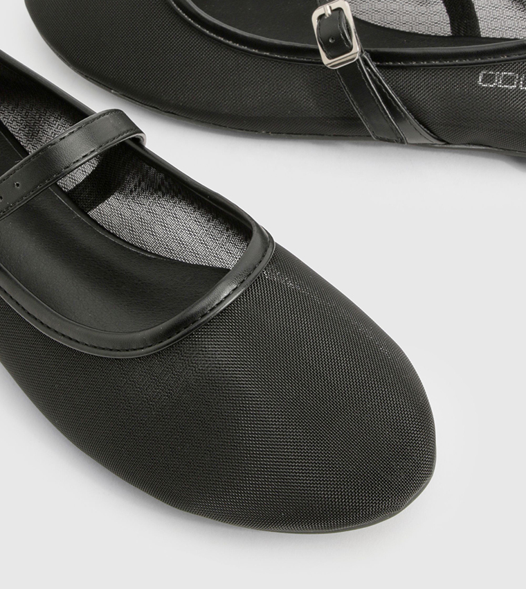 Mesh Strap Detail Mary Janes