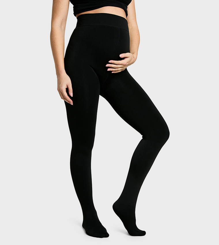 Maternity Thermal Bump Support Fleece Lined Tights