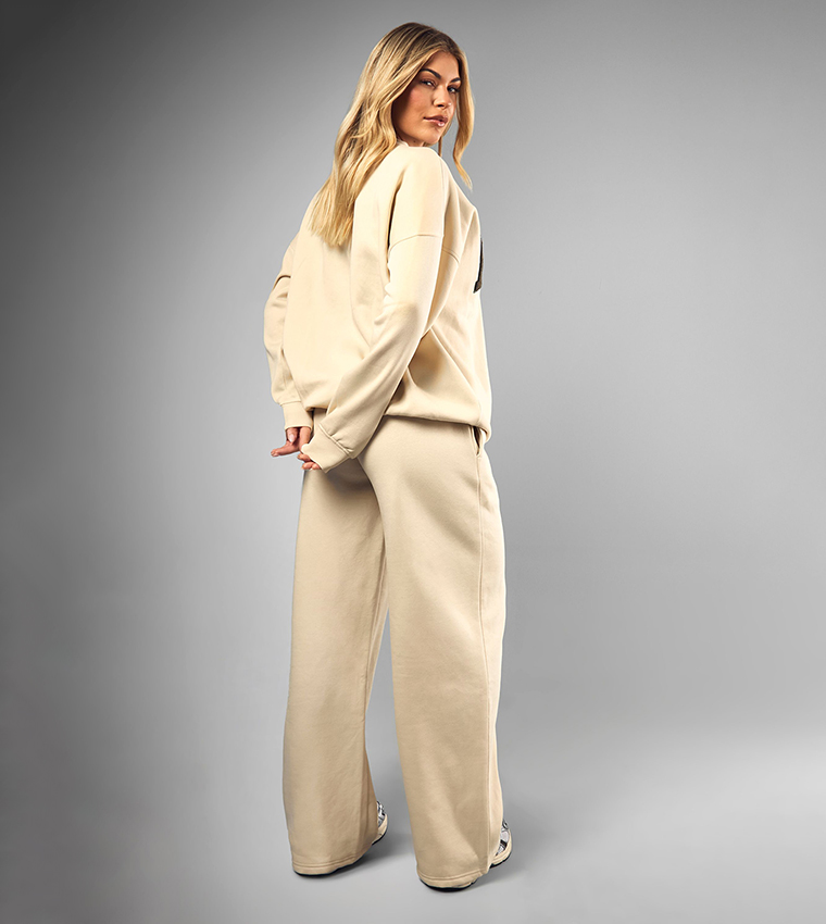 Dsgn Studio Toweling Applique Straight Fit Sweatpants