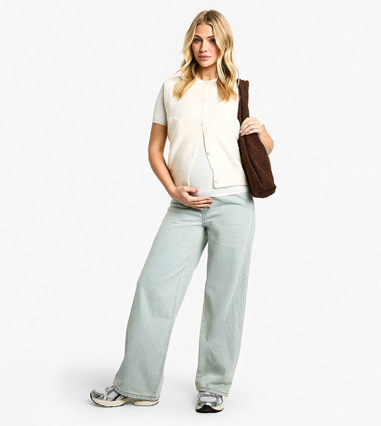 Maternity Over The Bump Wide Leg Jeans