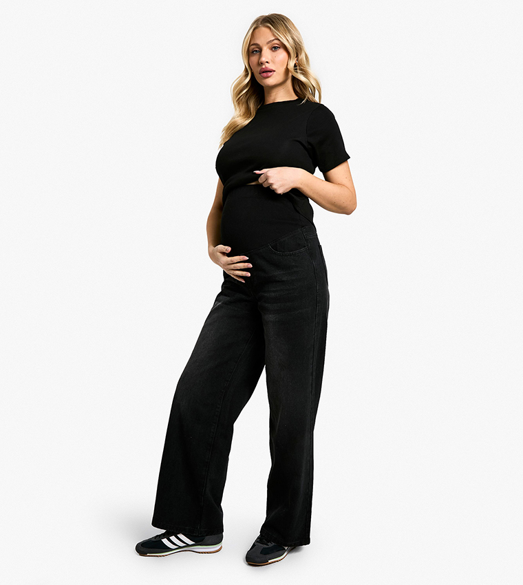 Maternity Over the Bump Wide Leg Jeans
