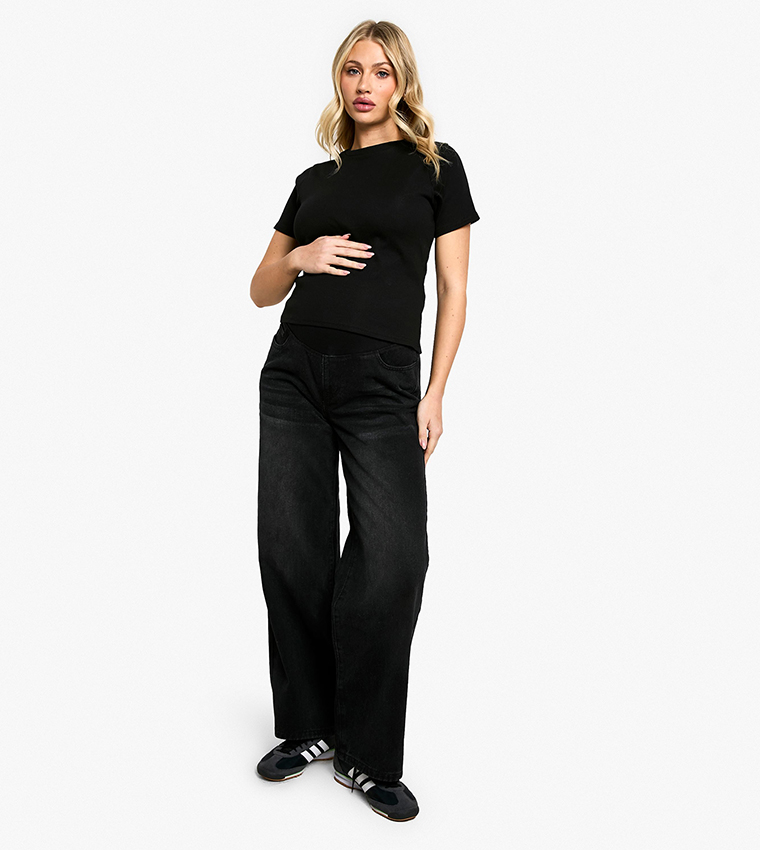 Maternity Over the Bump Wide Leg Jeans