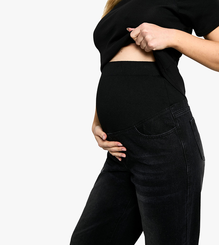 Maternity Over the Bump Wide Leg Jeans