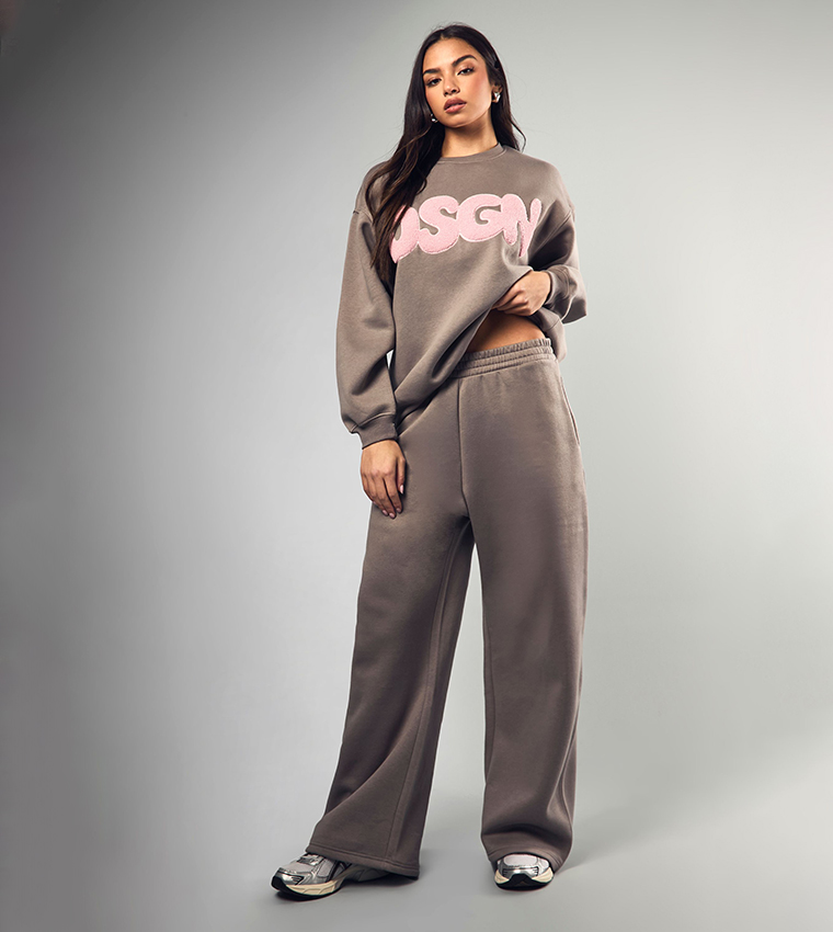 Design Towelling Applique Sweatpants