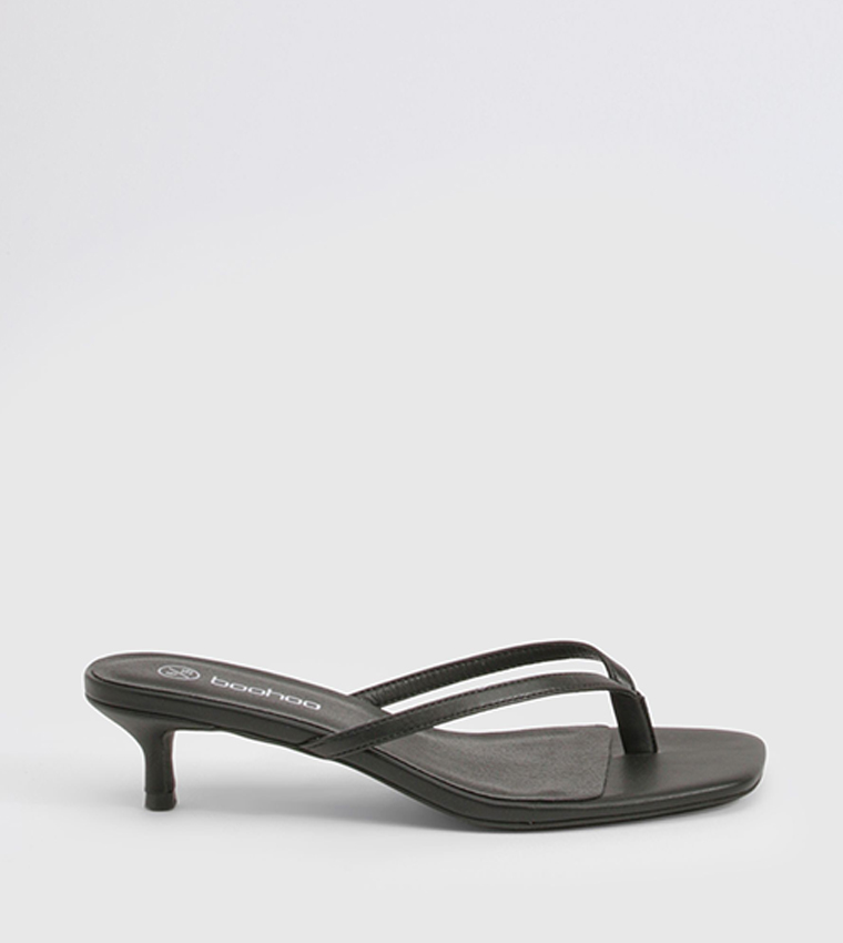 Low Toe Post Heeled Sandals