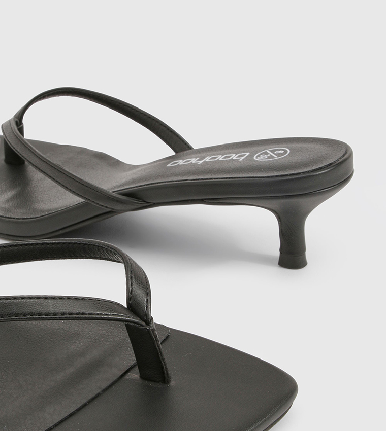 Low Toe Post Heeled Sandals