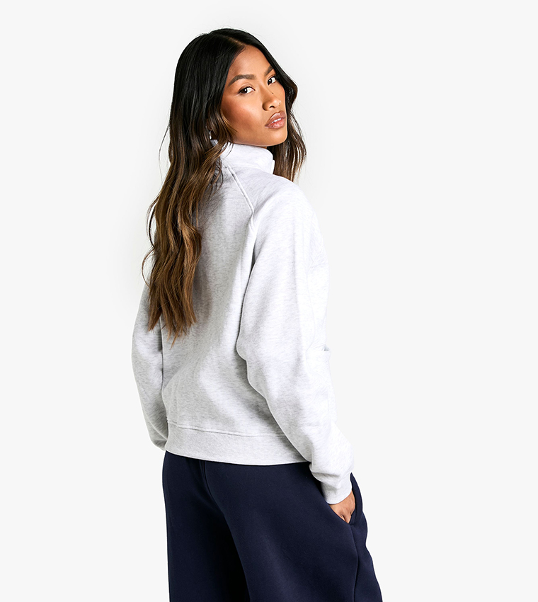 Hidden Pocket Zip-Through High Neck Jacket