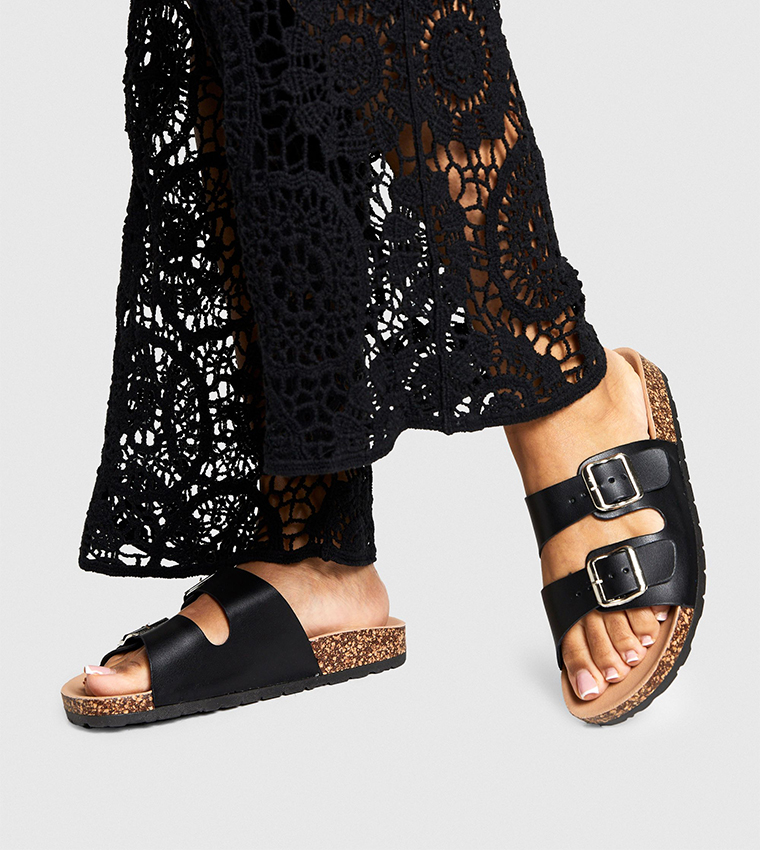 Double Buckle Casual Sandals