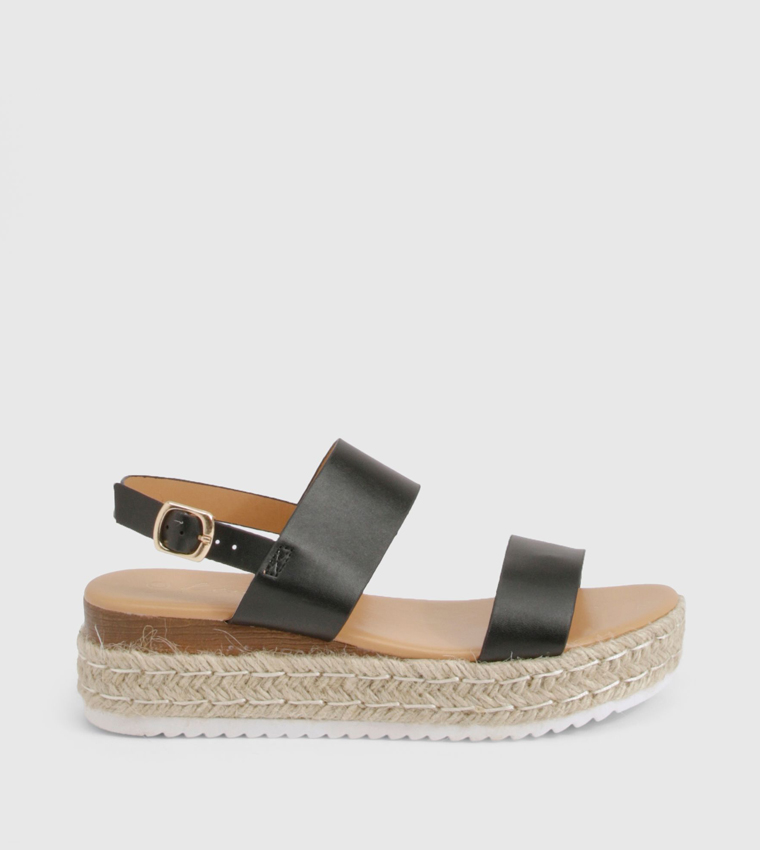 Double Strap Espadrille Platform Sandals