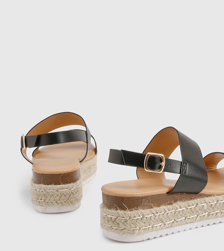 Double Strap Espadrille Platform Sandals