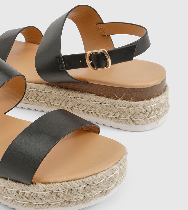 Double Strap Espadrille Platform Sandals