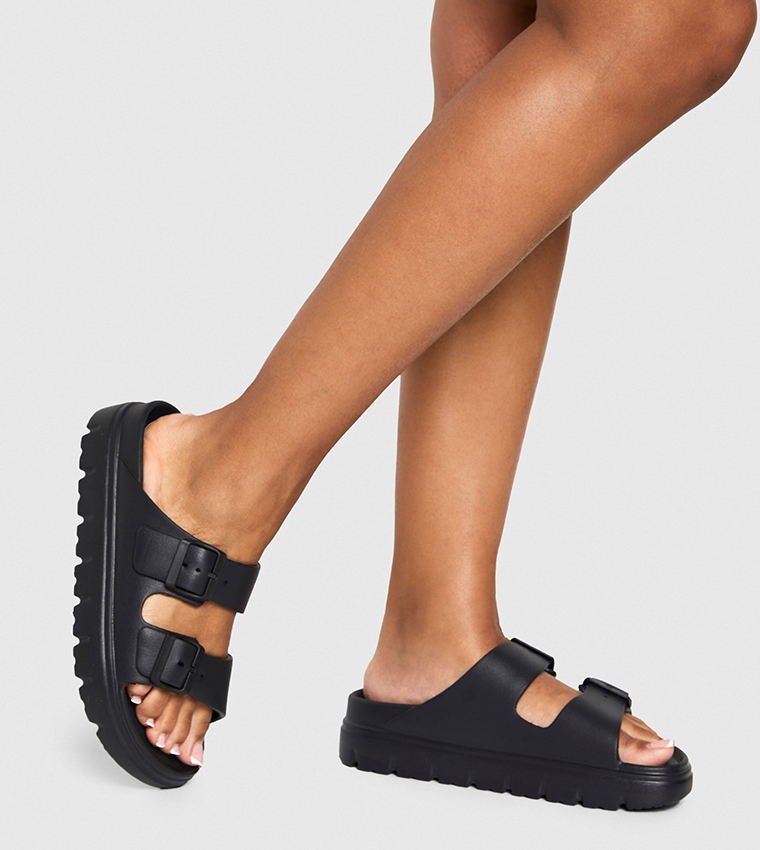 Double Strap Buckle Sandals