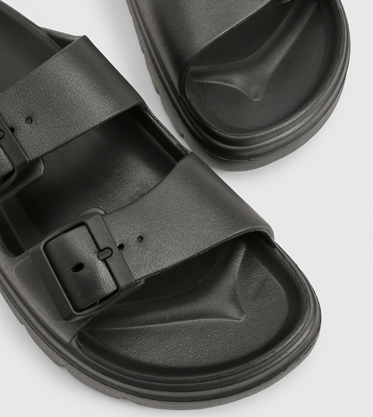 Double Strap Buckle Sandals