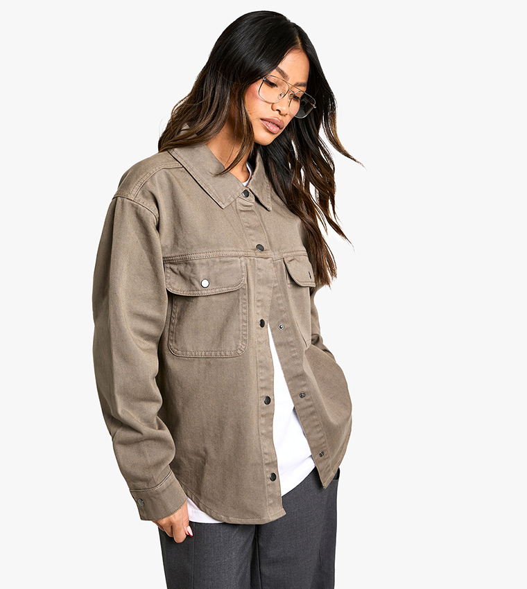 Washed Oversized Denim Shirt