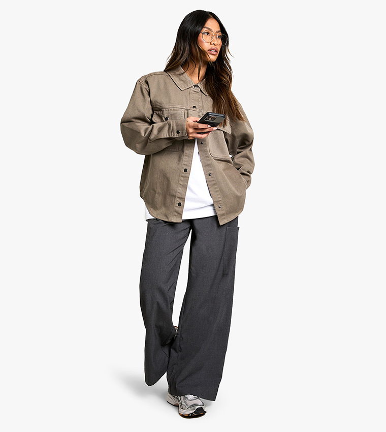 Washed Oversized Denim Shirt