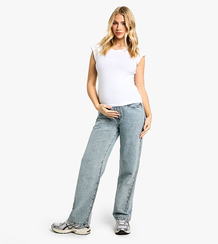 Maternity Over The Bump Boyfriend Jeans - Non Returnable