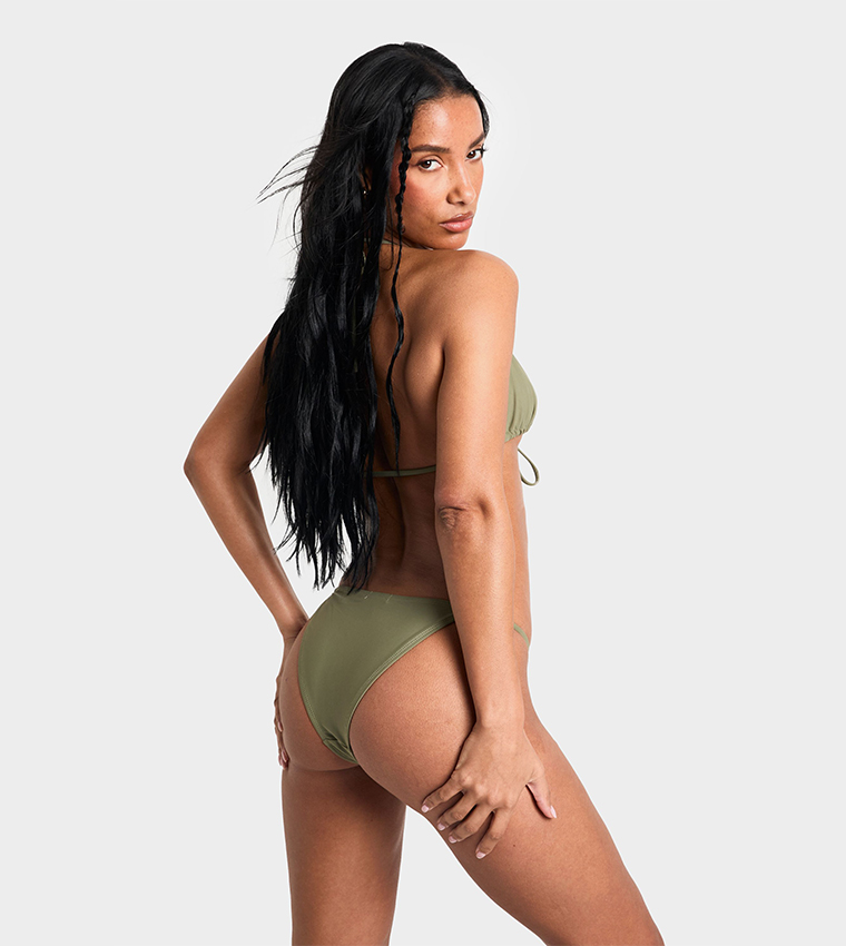Tie Front Triangle Bikini Top