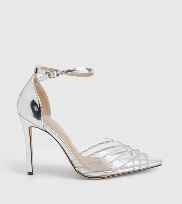 Clear Diamante Pumps