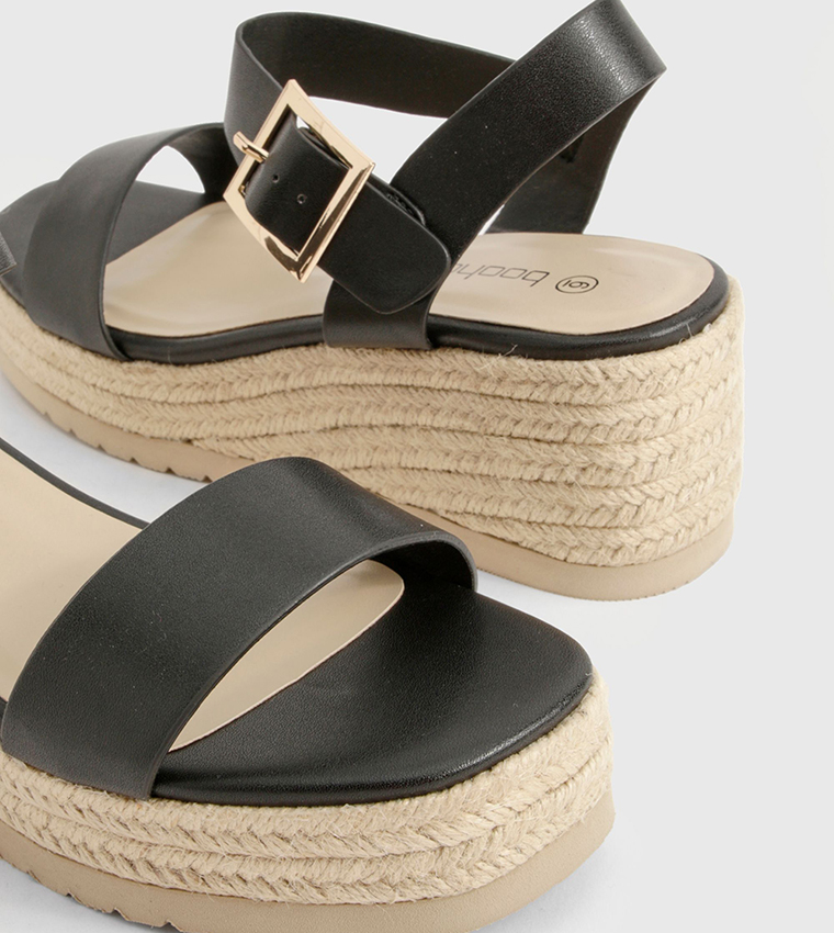 2 Part Espadrille Low Wedges