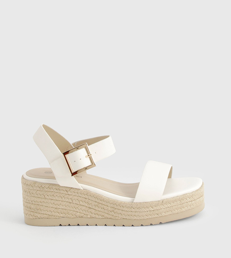 2 Part Espadrille Low Wedges