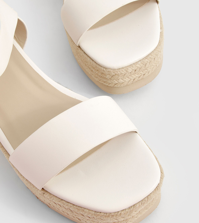 2 Part Espadrille Low Wedges