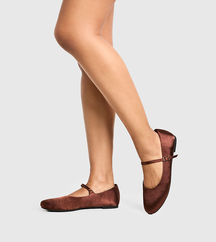 Wide Fit Satin Mary Janes