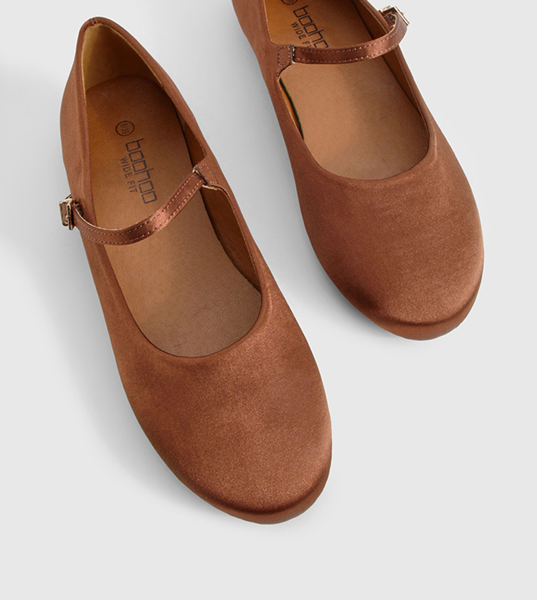 Wide Fit Satin Mary Janes