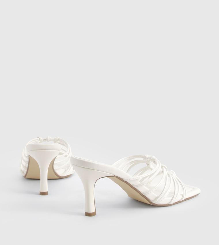 Caged Detail Heeled Sandals
