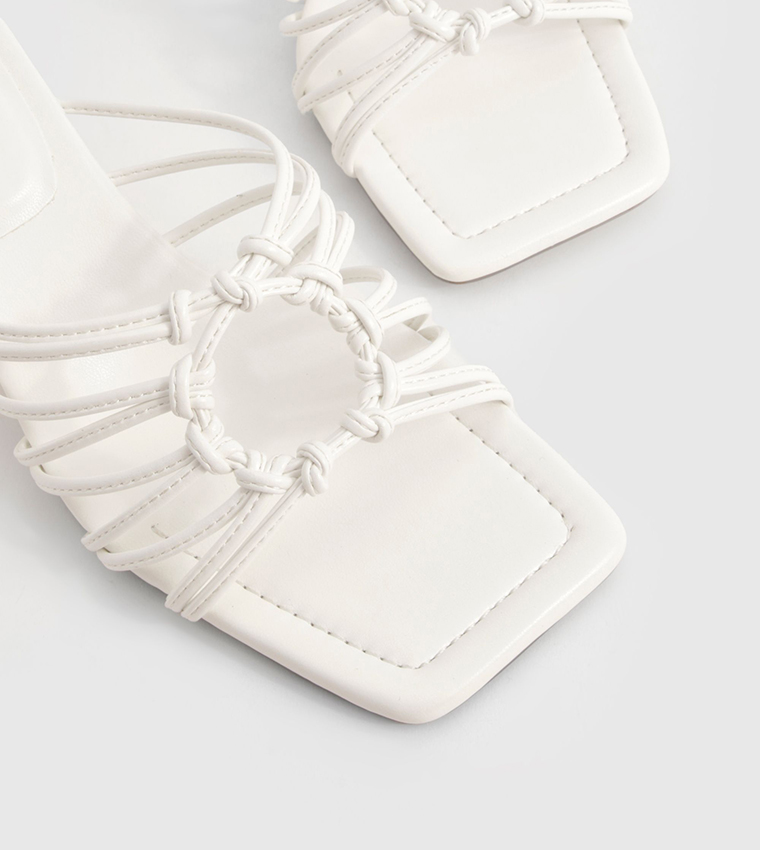 Caged Detail Heeled Sandals