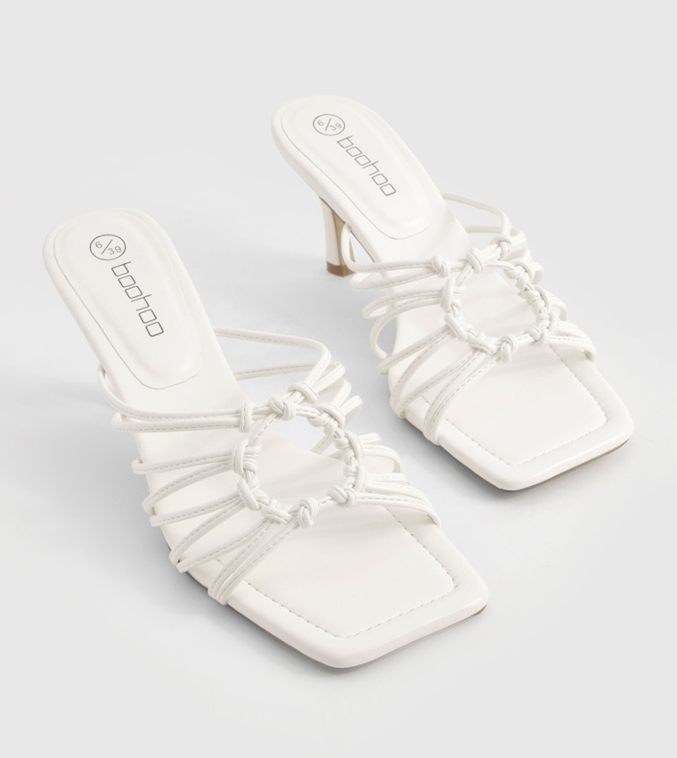Caged Detail Heeled Sandals