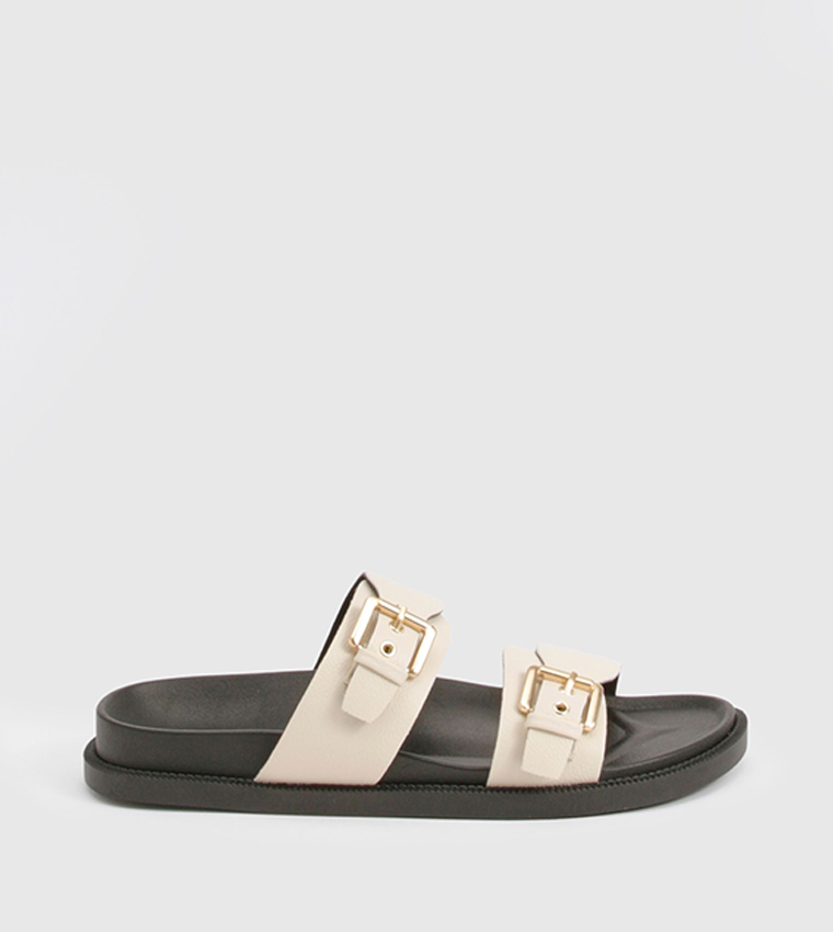 Double Buckle Strap Detail Sliders