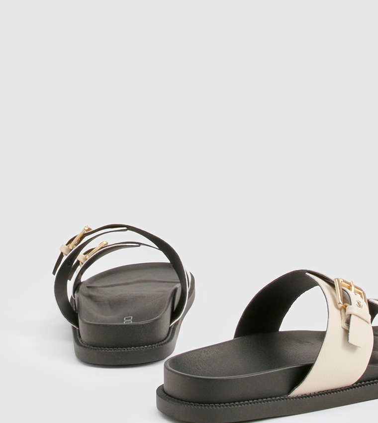Double Buckle Strap Detail Sliders