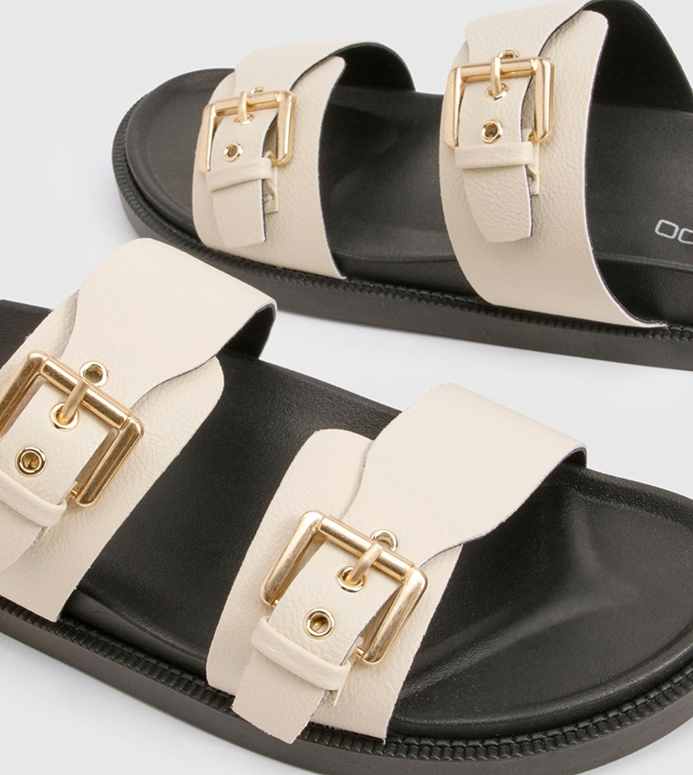Double Buckle Strap Detail Sliders