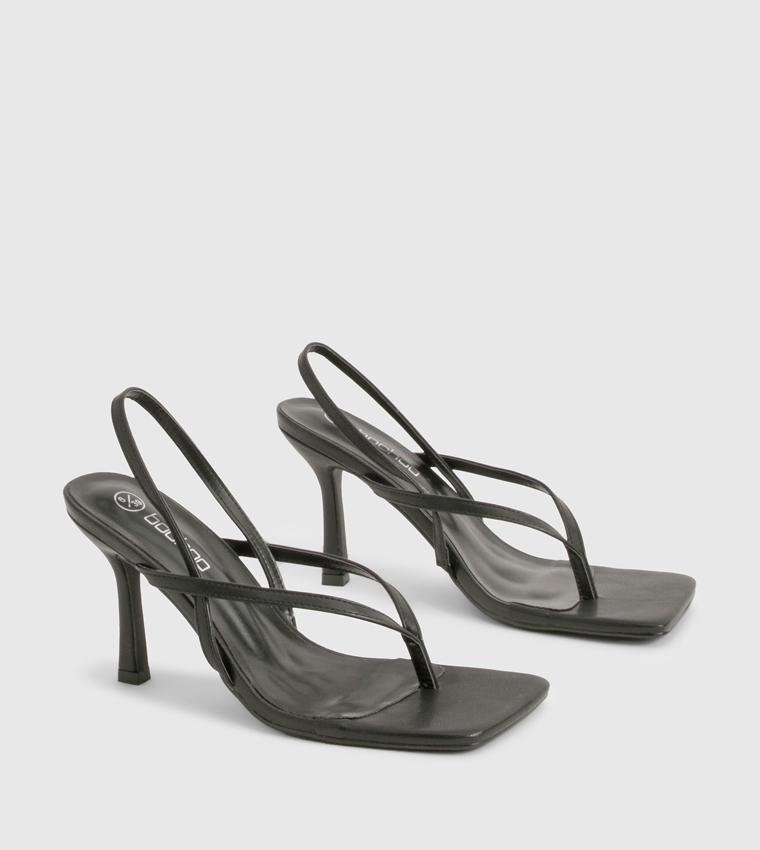 Toe Post Slingback Stiletto Heel Sandals