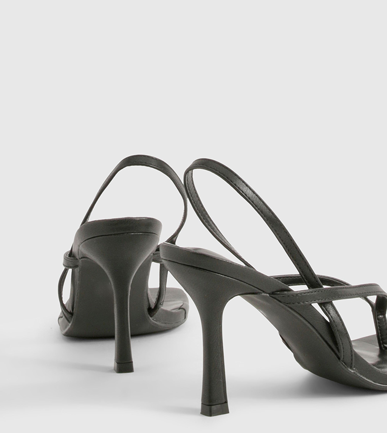 Toe Post Slingback Stiletto Heel Sandals