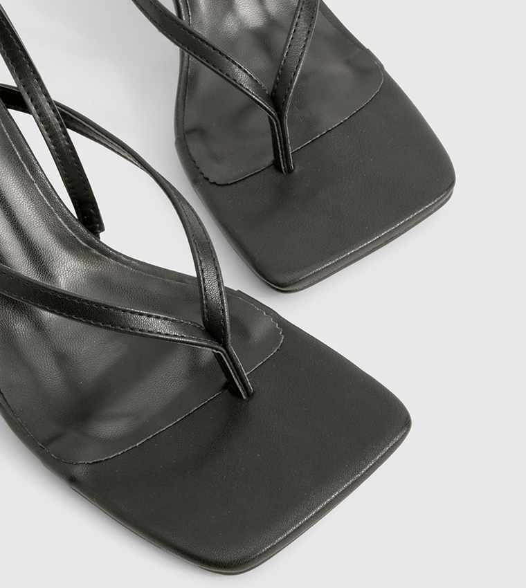 Toe Post Slingback Stiletto Heel Sandals