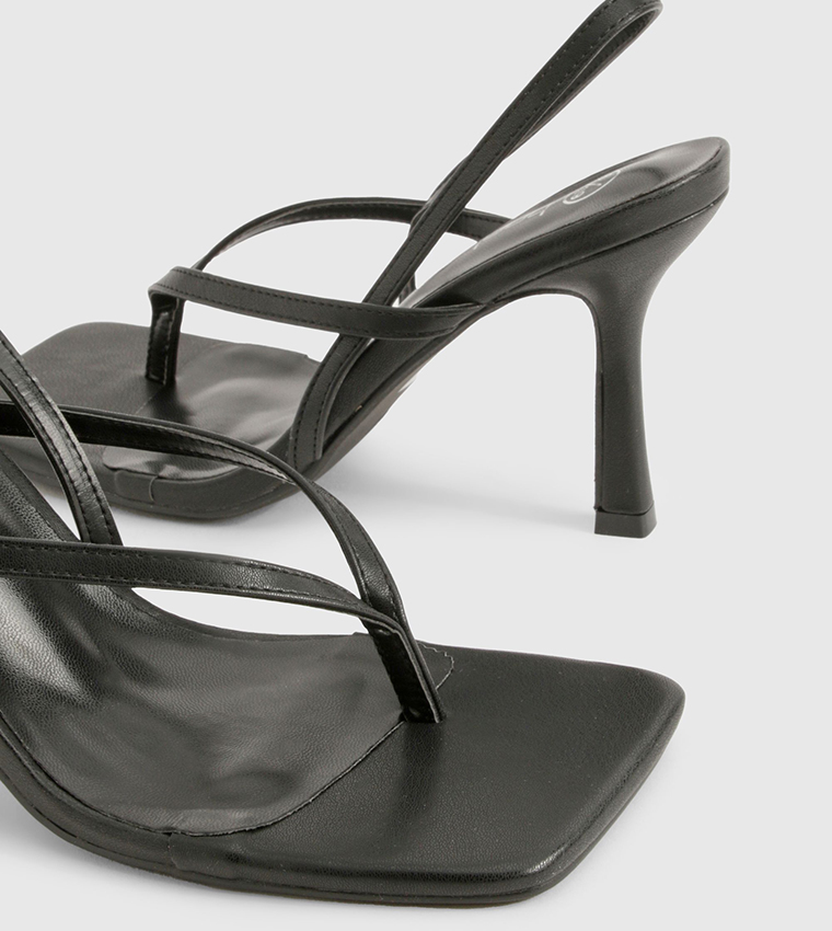 Toe Post Slingback Stiletto Heel Sandals