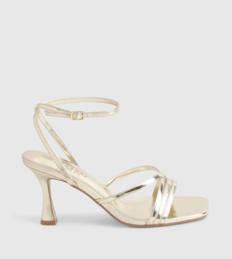 Wide Fit Strappy 2 Part Heeled Sandals