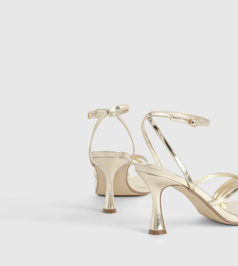 Wide Fit Strappy 2 Part Heeled Sandals
