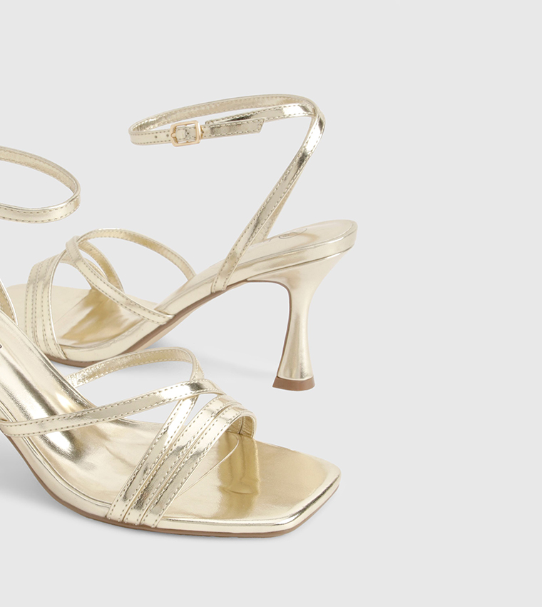 Wide Fit Strappy 2 Part Heeled Sandals