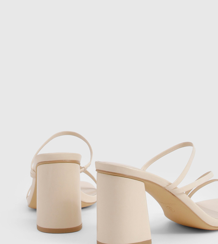 Asymmetric Block Heel Sandals