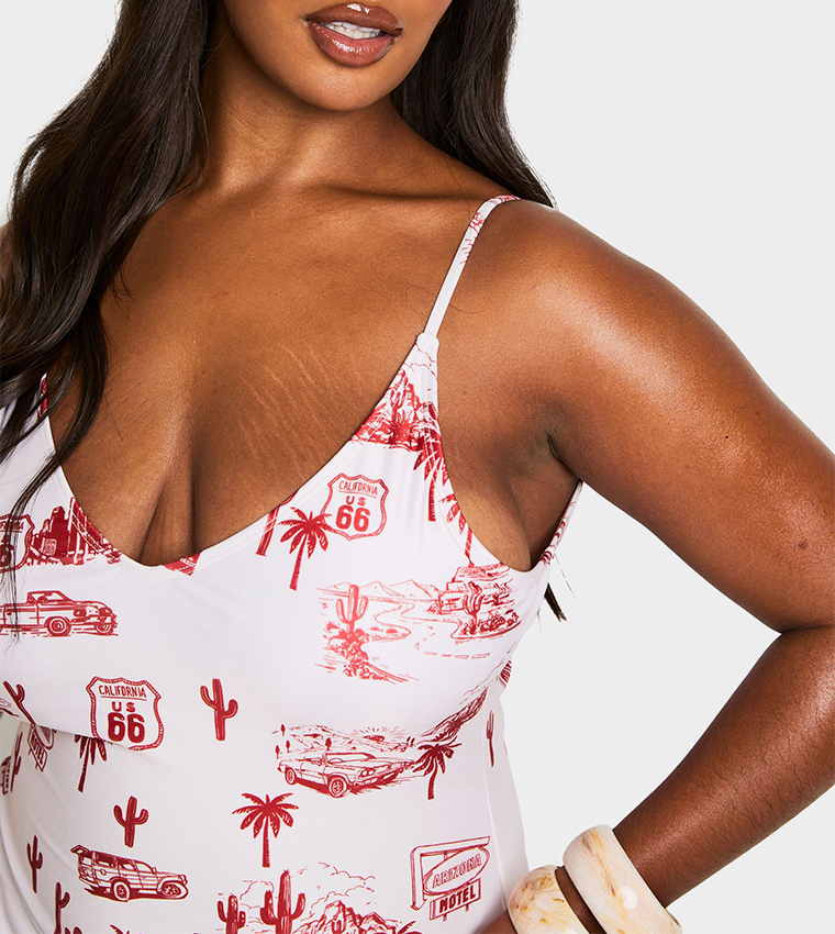 Swimsuit Boohoo Curves Swimwear Plus Curve Enhance Smoothing - Main Image