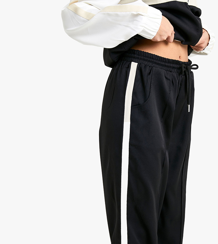Stripe Color Block Woven Tracksuit Bottom