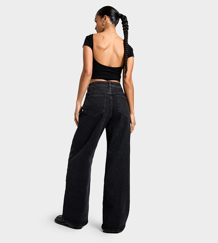 Petite High Waist Loose Fit Jeans